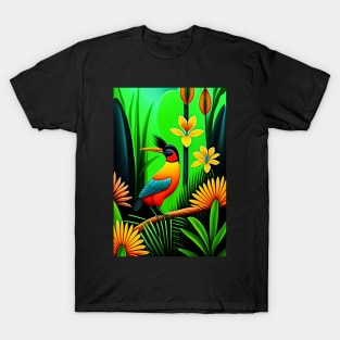 Bird Of Paradise Painting T-Shirt